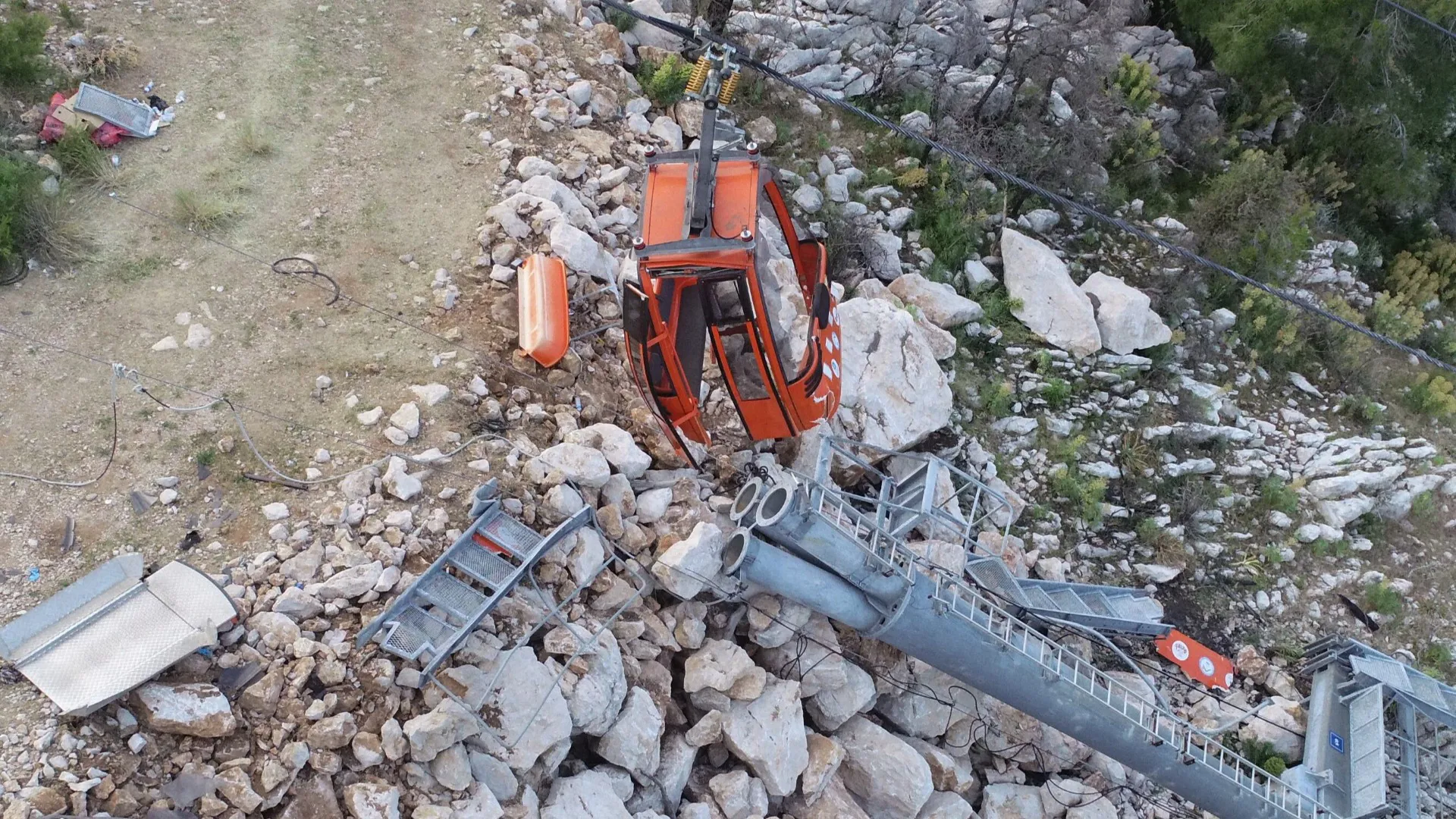 Türkiye'yi sarsan teleferik kazası havadan görüntülendi | Antalya Sektörel
